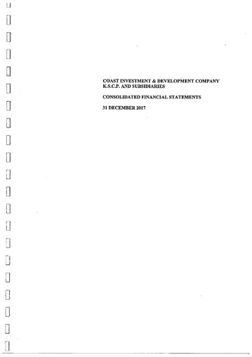 Miniature Coast Investment & Development Company Bilan financier 2017