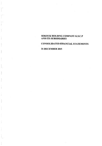 Thumbnail Sokouk Holding Company K.S.C.P. Financial Statement 2015