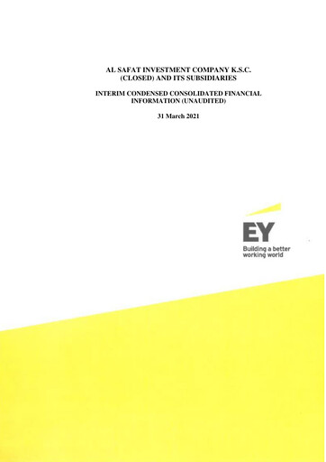 Thumbnail Al Safat Investment Company Quarterly Report 2021-q1