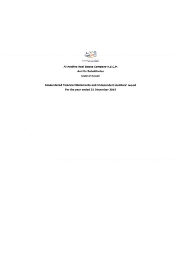 Thumbnail Al-Arabiya Real Estate Company Financial Statement 2019