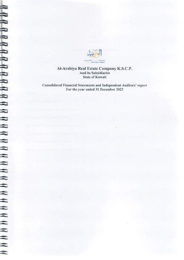 Thumbnail Al-Arabiya Real Estate Company Financial Statement 2023