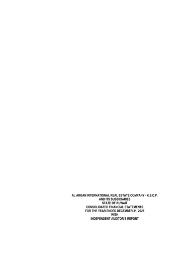 Thumbnail Al Argan International Real Estate Company Financial Statement 2023