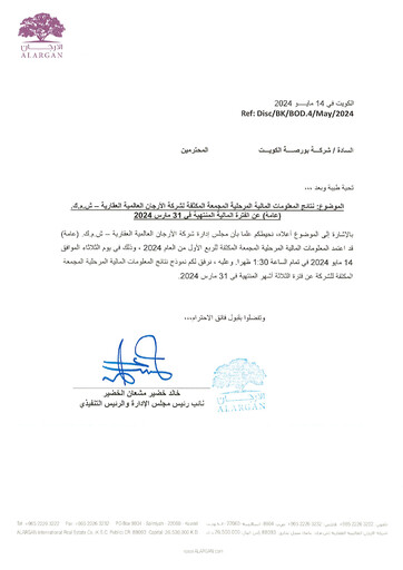 Thumbnail Al Argan International Real Estate Company Quarterly Report 2024-q1