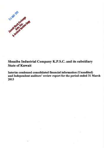 Thumbnail Shuaiba Industrial Company Financial Statement 2013-q1