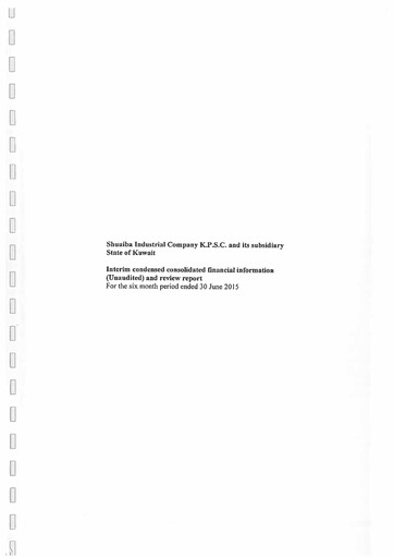 Thumbnail Shuaiba Industrial Company Financial Statement 2015-h1