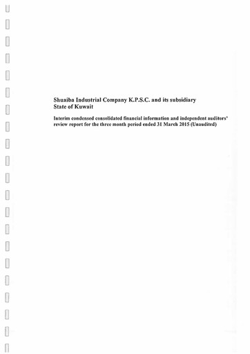 Thumbnail Shuaiba Industrial Company Financial Statement 2015-q1