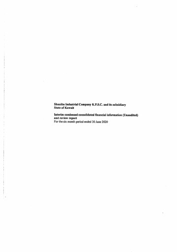 Thumbnail Shuaiba Industrial Company Financial Statement 2020-h1
