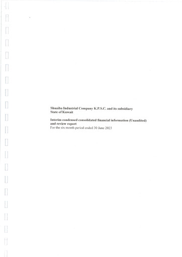 Thumbnail Shuaiba Industrial Company Financial Statement 2023-h1