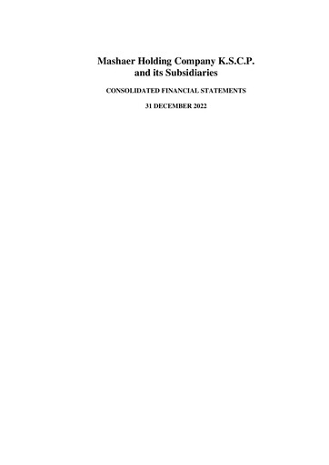 Thumbnail Mashaer Holding Company K.S.C.P. Financial Statement 2022