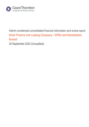 Thumbnail Amar Finance and Leasing Company Financial Statement 2023-9m