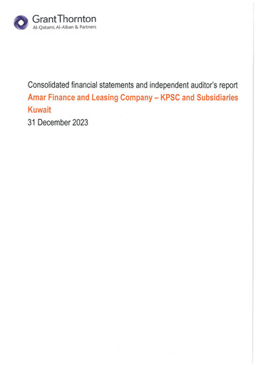 Thumbnail Amar Finance and Leasing Company Financial Statement 2023