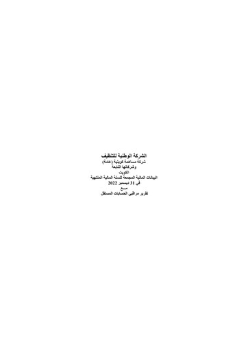 Thumbnail National Cleaning Company Financial Statement 2022