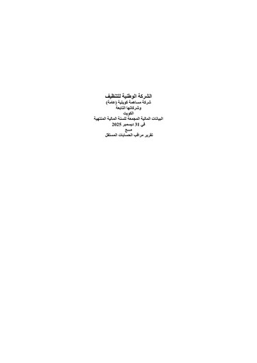 Thumbnail National Cleaning Company Financial Statement 2025