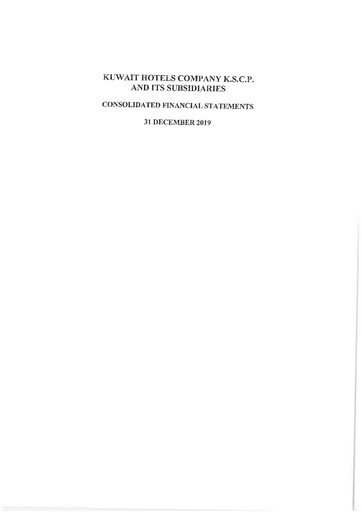 Thumbnail Kuwait Hotels Company K.S.C.P. Financial Statement 2019