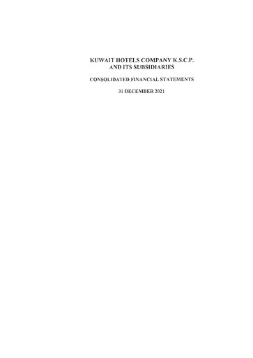 Thumbnail Kuwait Hotels Company K.S.C.P. Financial Statement 2021