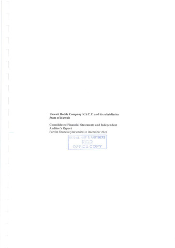 Thumbnail Kuwait Hotels Company K.S.C.P. Financial Statement 2023
