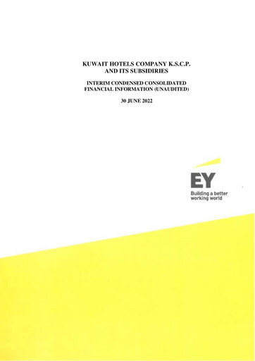 Thumbnail Kuwait Hotels Company K.S.C.P. Quarterly Report 2022-q2