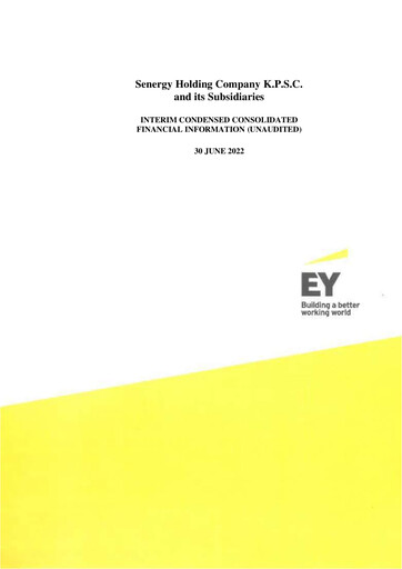 Thumbnail Senergy Holding Company K.S.C.P. Quarterly Report 2022-q2