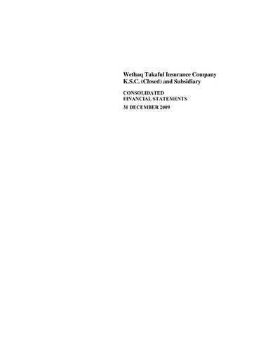 Thumbnail Wethaq Takaful Insurance Company K.S.C.P. Financial Statement 2009