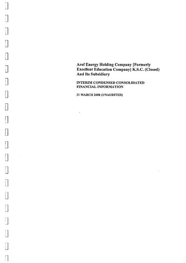 Thumbnail The Energy House Holding Company Financial Statement 2008-q1