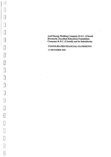 Thumbnail The Energy House Holding Company Financial Statement 2008
