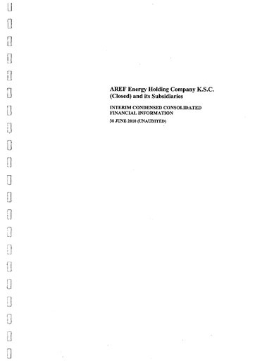 Thumbnail The Energy House Holding Company Financial Statement 2010-h1