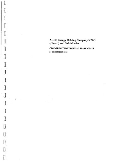 Thumbnail The Energy House Holding Company Financial Statement 2010