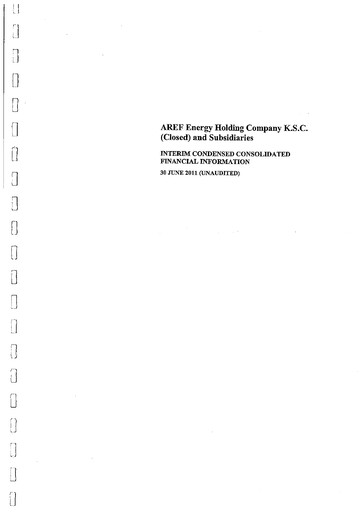 Thumbnail The Energy House Holding Company Financial Statement 2011-h1