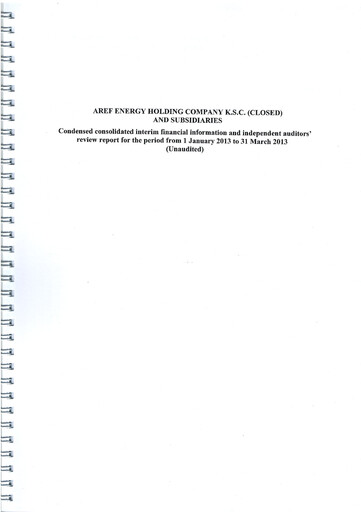 Thumbnail The Energy House Holding Company Financial Statement 2013-q1