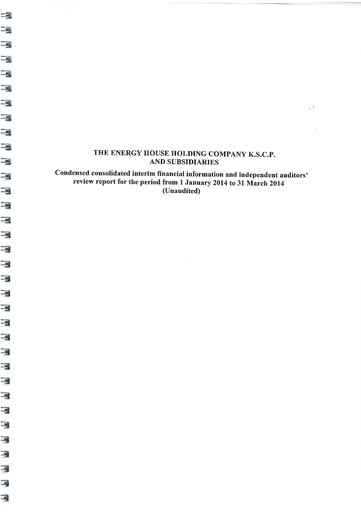Thumbnail The Energy House Holding Company Financial Statement 2014-q1