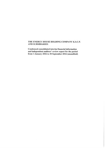 Thumbnail The Energy House Holding Company Financial Statement 2016-9m