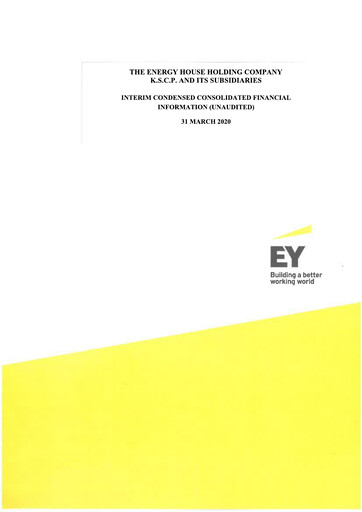 Thumbnail The Energy House Holding Company Financial Statement 2020-q1