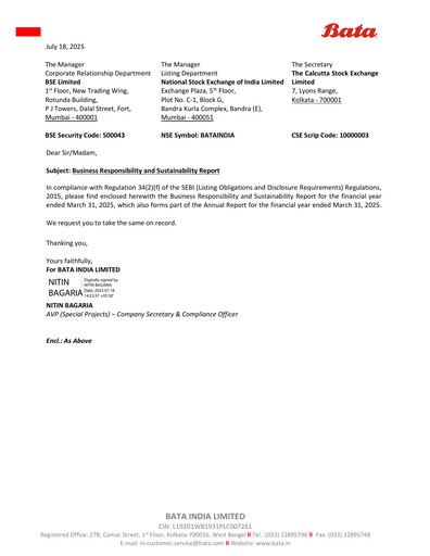 Thumbnail Bata India ESG Report 2024-2025