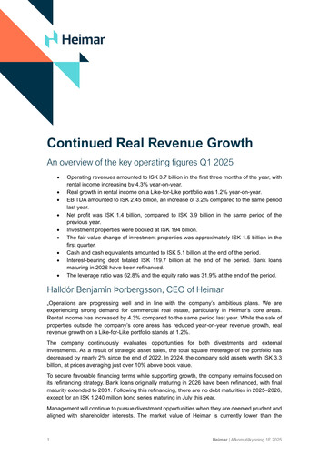 Thumbnail Heimar Quarterly Report 2025-q1