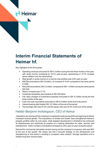 Miniature Heimar Rapport trimestriel 2026-q1