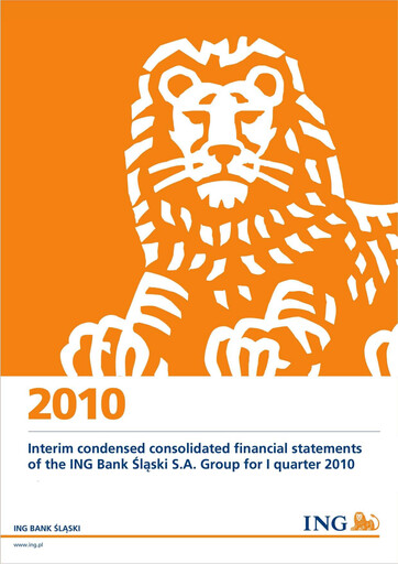 Miniature ING Bank Slaski Rapport trimestriel 2010-q1