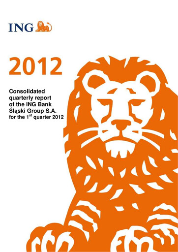 Miniature ING Bank Slaski Rapport trimestriel 2012-q1