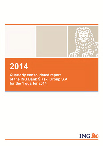 Miniature ING Bank Slaski Rapport trimestriel 2014-q1