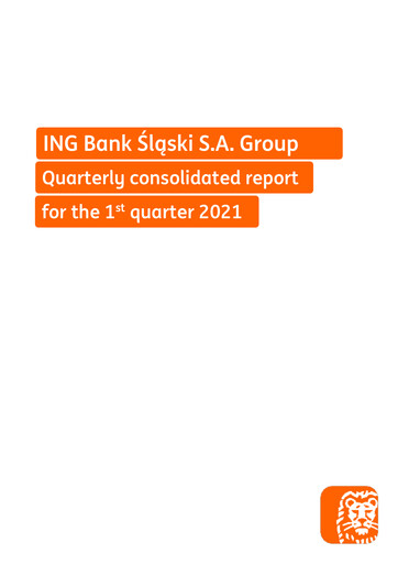 Miniature ING Bank Slaski Rapport trimestriel 2021-q1