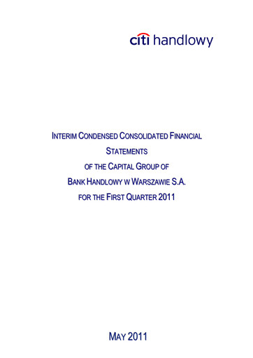 Thumbnail Bank Handlowy w Warszawie Quarterly Report 2011-q1