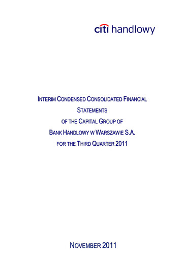 Thumbnail Bank Handlowy w Warszawie Quarterly Report 2011-q3