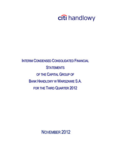 Thumbnail Bank Handlowy w Warszawie Quarterly Report 2012-q3