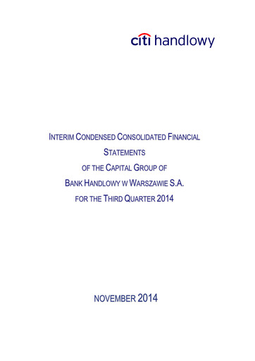 Thumbnail Bank Handlowy w Warszawie Quarterly Report 2014-q3