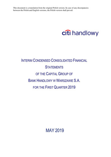 Thumbnail Bank Handlowy w Warszawie Quarterly Report 2019-q1