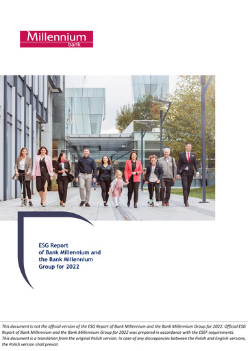 Thumbnail Bank Millennium ESG Report 2022