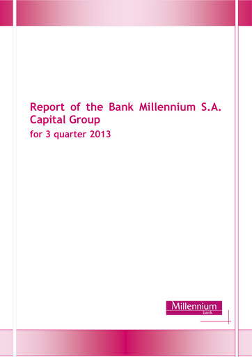 Thumbnail Bank Millennium Quarterly Report 2013-q3