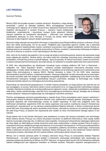 Thumbnail Grupa Pracuj Annual Report 2022