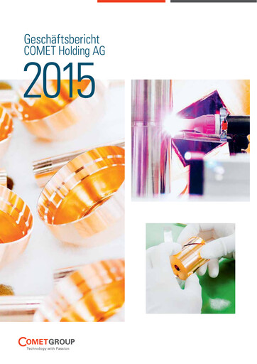 Vorschaubild Comet Holding Jahresbericht 2015