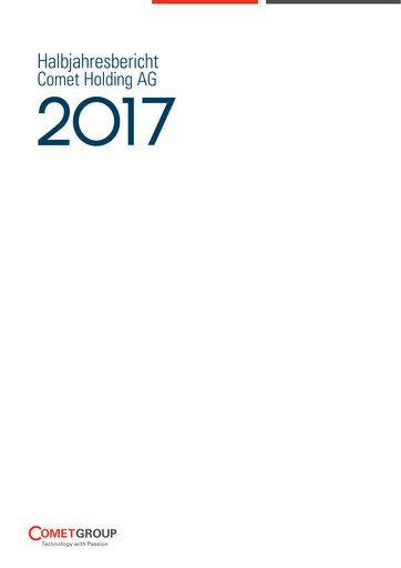 Miniature Comet Holding Rapport semestriel 2017-h1