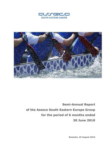 Thumbnail Asseco South Eastern Europe Half-year Report 2010